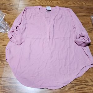 NWT Torrid Harper Georgette Pullover 3/4 Sleeve Blouse 0/L/12